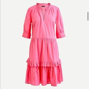 J. Crew ruffle neck tiered dress